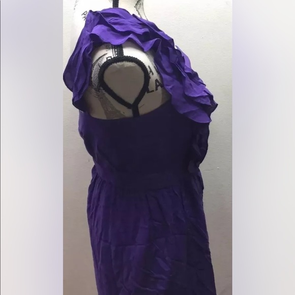 BCBG Generation One Shoulder Pencil Dress Mini Purple  8 - Picture 5 of 7